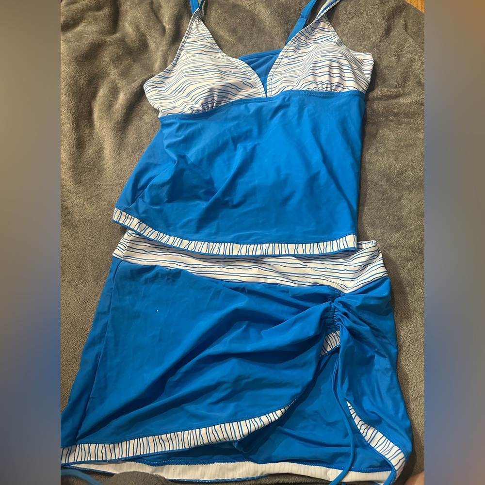 Rekita blue swimsuit 2 piece sz xl nwot